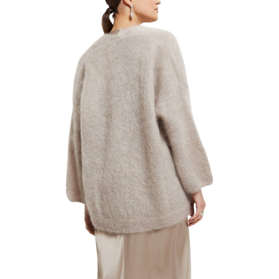 Cardigan donna in lana mohair