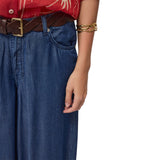 Jeans donna a gamba ampia
