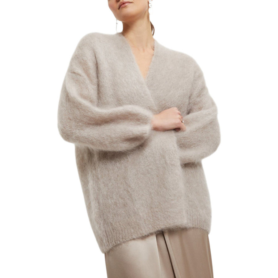 Cardigan donna in lana mohair