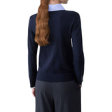 Maglia donna con dettaglio popeline