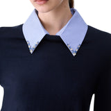 Maglia donna con dettaglio popeline