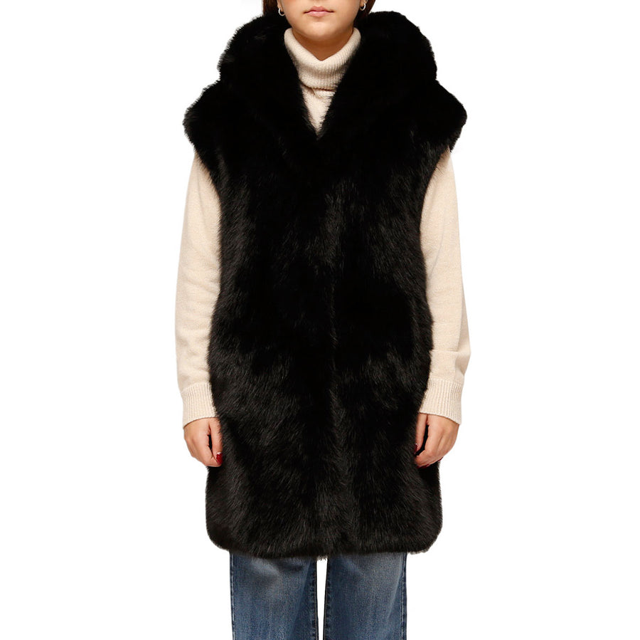 Gilet donna in ecopelliccia