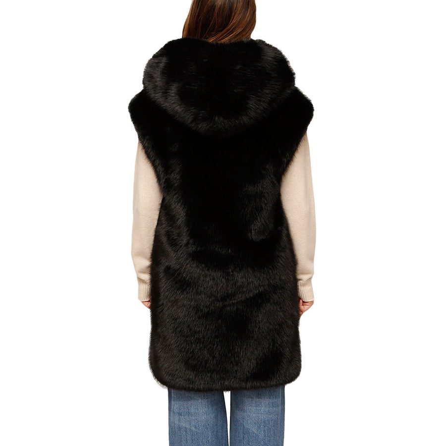 Gilet donna in ecopelliccia