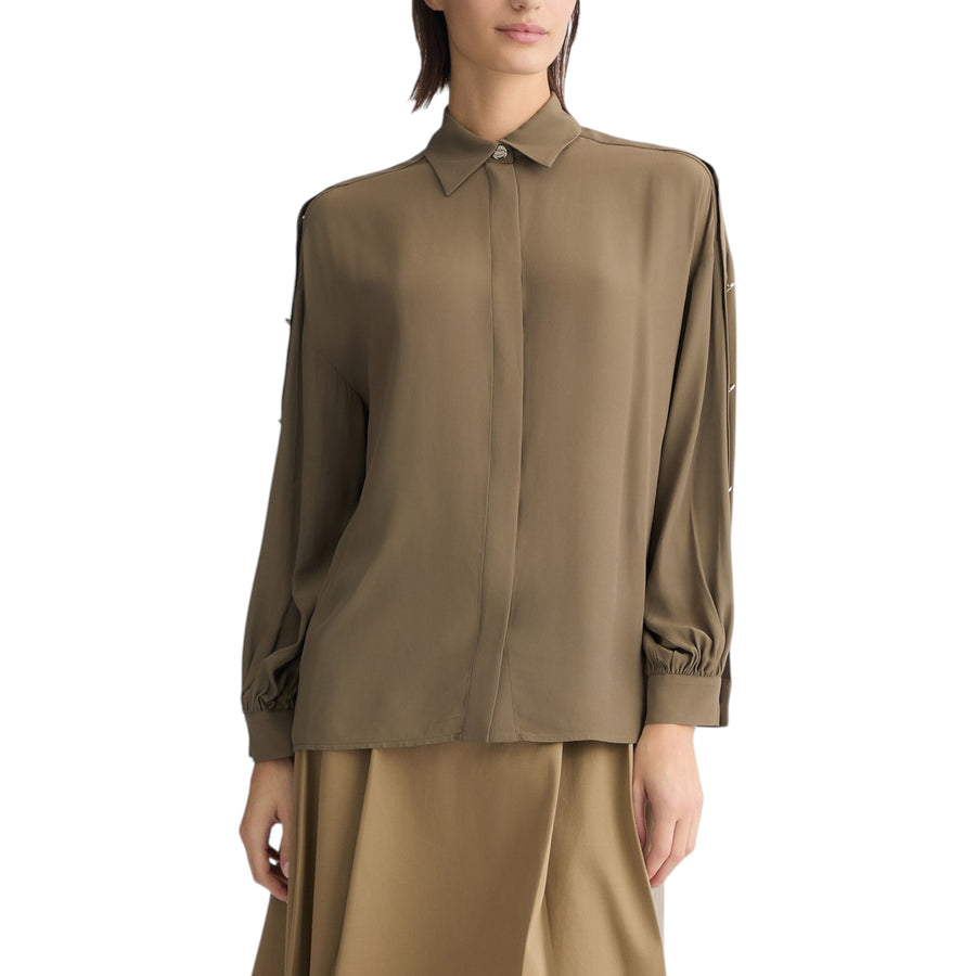 Camicia donna in crêpe de chine
