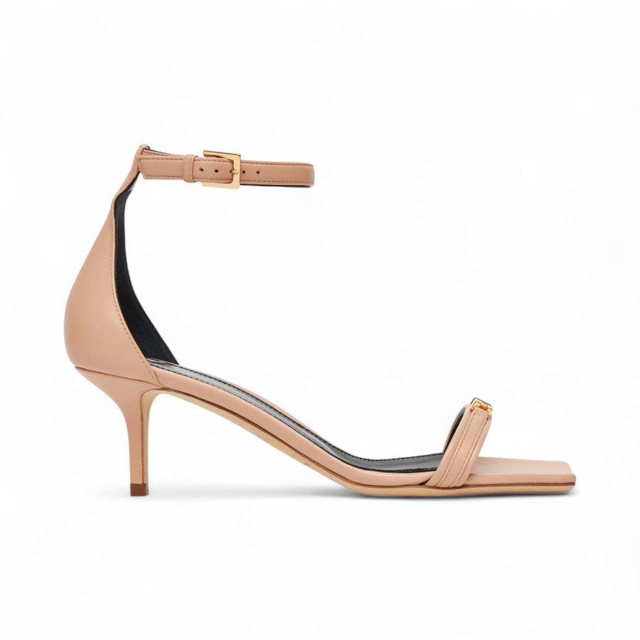 Sandalo donna in nappa con morsetto smaltato