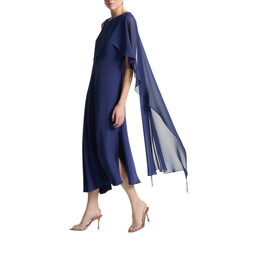Abito donna lungo elegante con stola