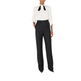Blusa donna in georgette con cravattino