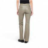 Pantaloni donna flare in tessuto spalmato