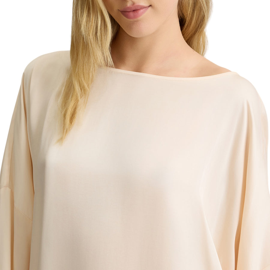 Blusa donna in georgette e raso
