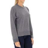 Maglia donna a maniche lunghe con colletto a girocollo