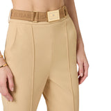 Pantaloni donna in tessuto tecnico bielastico con cintura