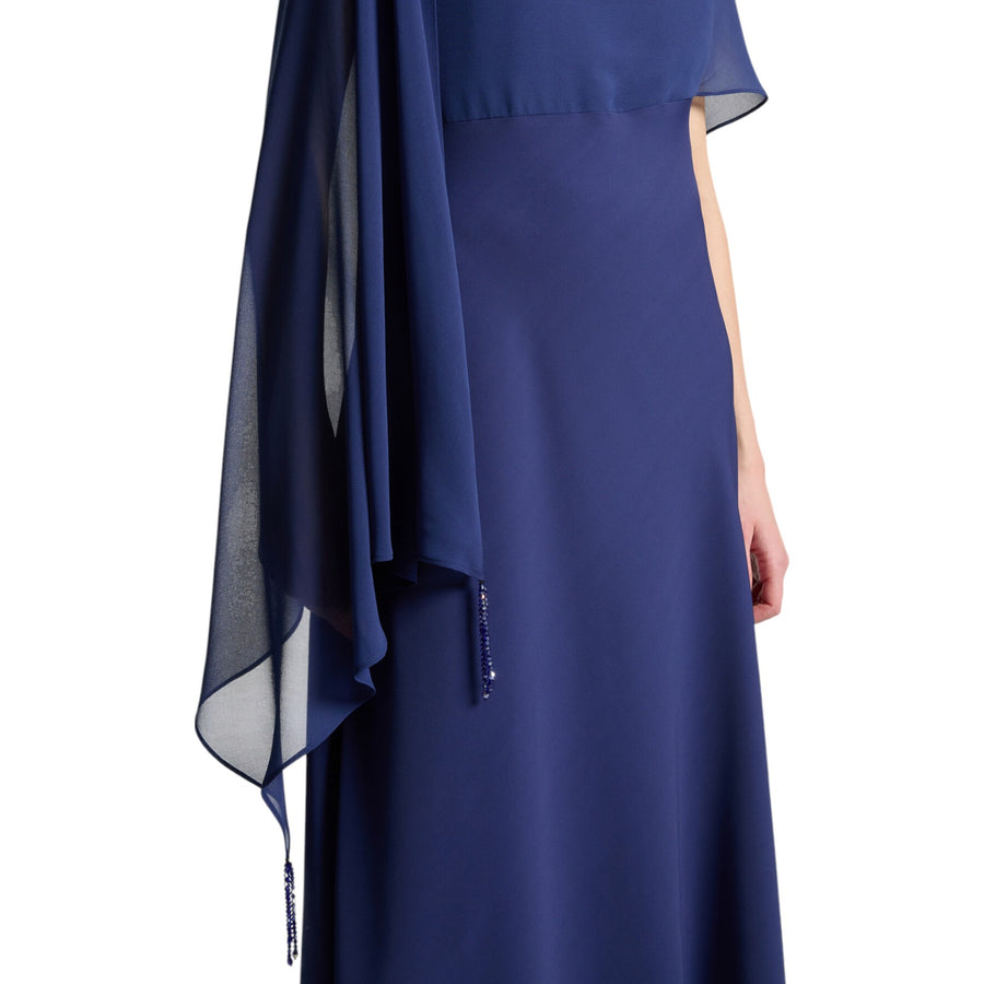 Abito donna lungo elegante con stola
