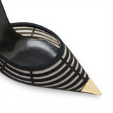 Slingback donna in suede e tulle