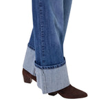 Jeans donna con risvolto