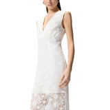 Abito donna  midi senza maniche in pizzo