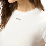T-shirt donna con logo PINKO