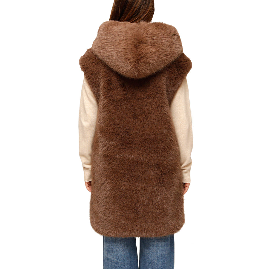 Gilet donna in ecopelliccia