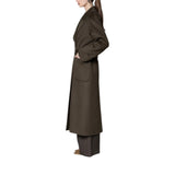 Cappotto donna in misto lana con cintura
