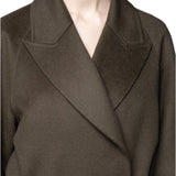 Cappotto donna in misto lana con cintura