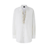 Camicia donna con applicazioni gioiello