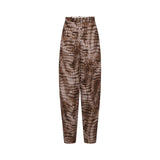 Pantaloni donna in jersey leggero con stampa alligatore