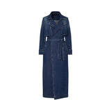 Cappotto donna lungo in denim