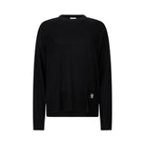 Maglia donna a maniche lunghe con colletto a girocollo