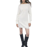 Abito donna mini in misto lana con zip