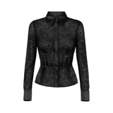 Camicia donna in pizzo floreale