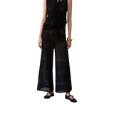 Pantaloni donna in maglia traforata
