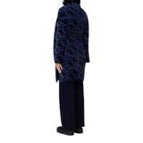 Cappotto donna similpelliccia jacquard logo