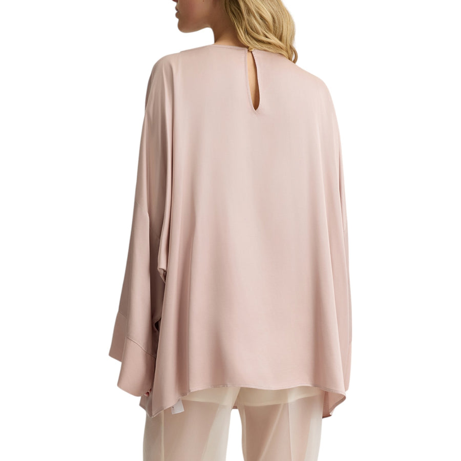 Blusa donna in georgette e raso