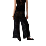 Pantaloni donna in maglia traforata