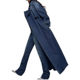 Cappotto donna lungo in denim