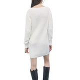 Abito donna mini in misto lana con zip