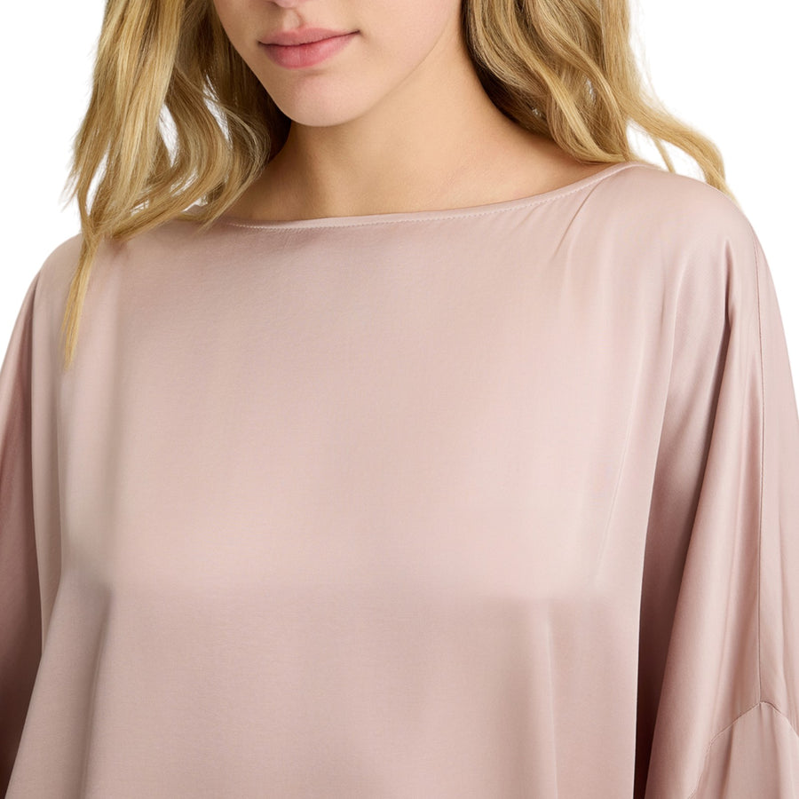 Blusa donna in georgette e raso