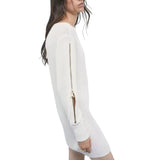 Abito donna mini in misto lana con zip