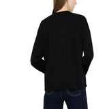 Maglia donna a maniche lunghe con colletto a girocollo