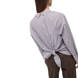 Camicia donna a righe con nodo