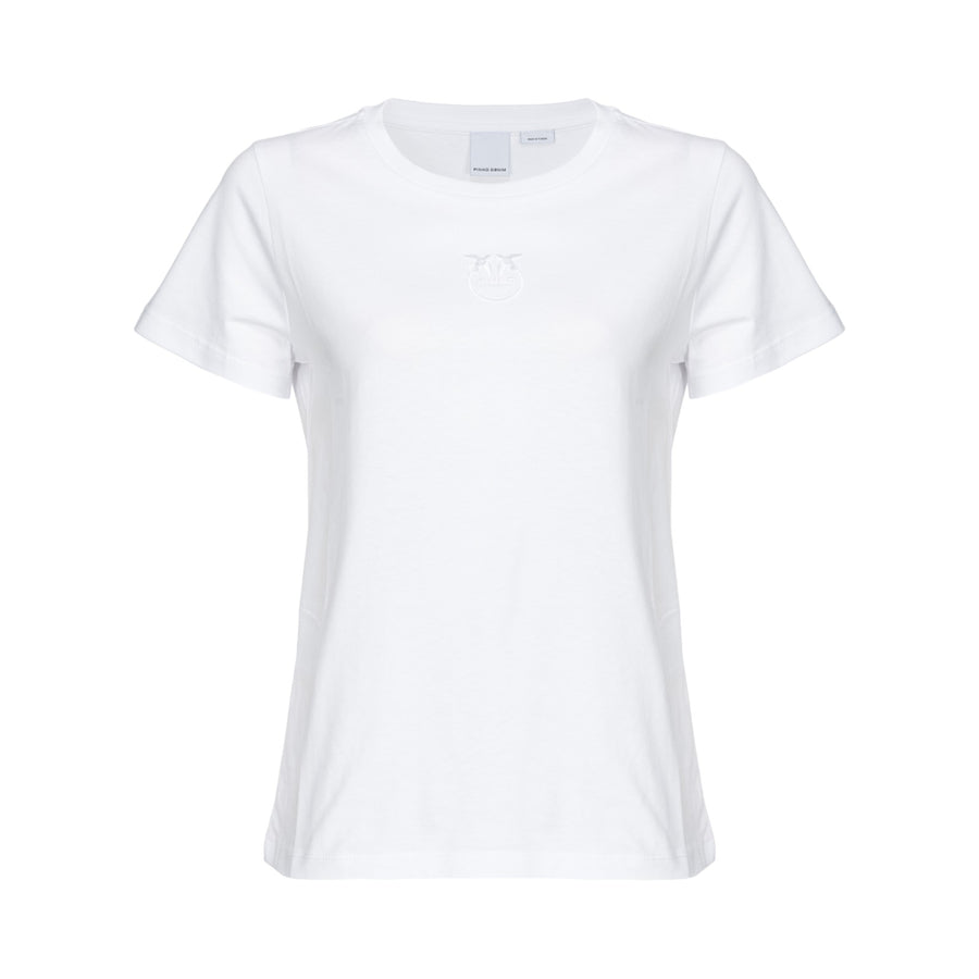 T-shirt donna maniche corte logo ricamato