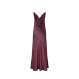 Abito donna slipdress lungo in satin