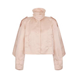 Giacca donna in taffettà con stampa struzzo