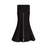 Abito donna corto con zip