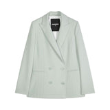 Giacca donna doppiopetto con rever a lancia