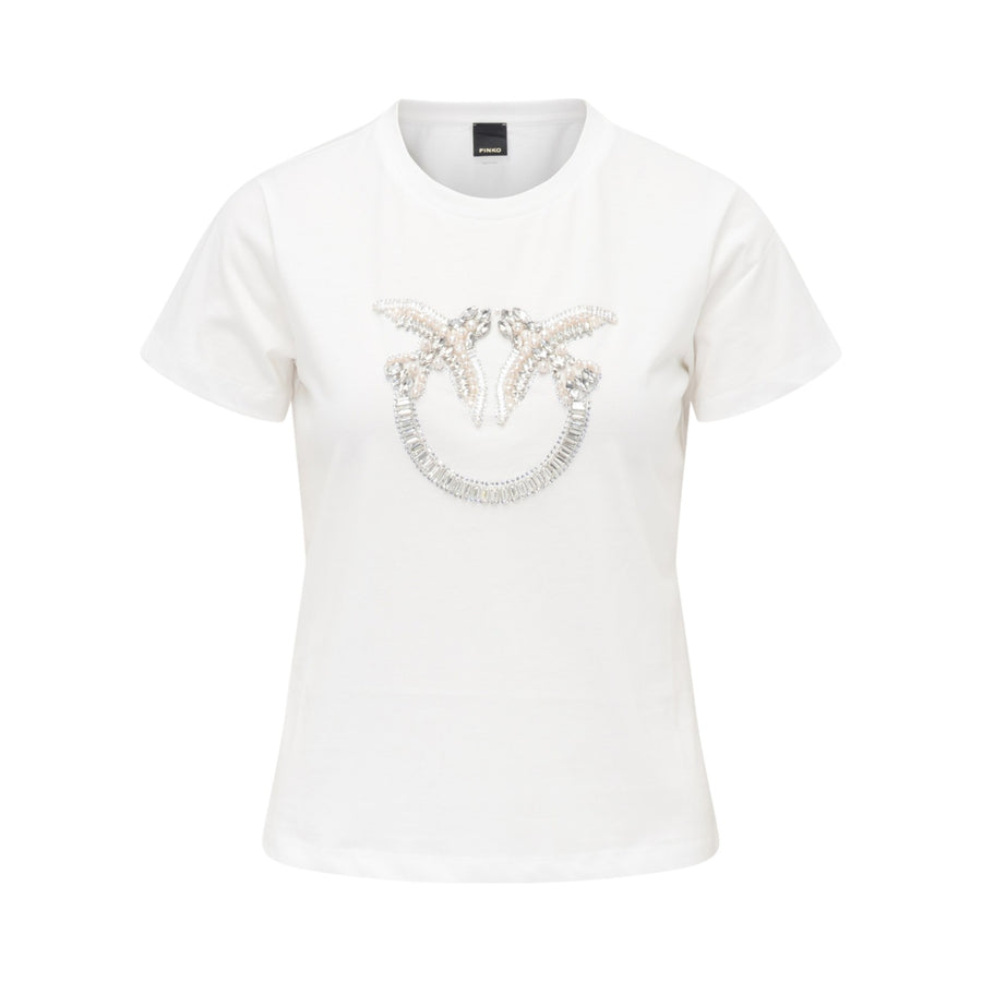 T-shirt donna logo Love Birds decorato