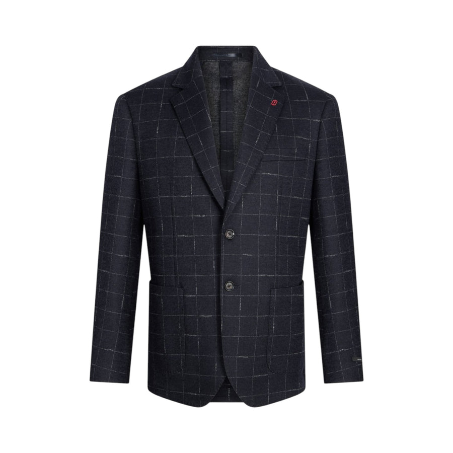 Blazer uomo check in lana e cotone