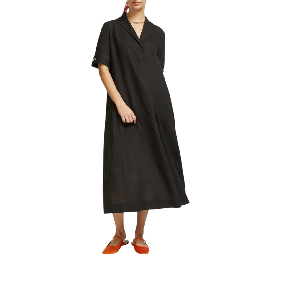 Abito donna svasato in lino