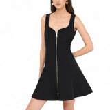 Abito donna corto con zip