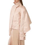 Giacca donna in taffettà con stampa struzzo