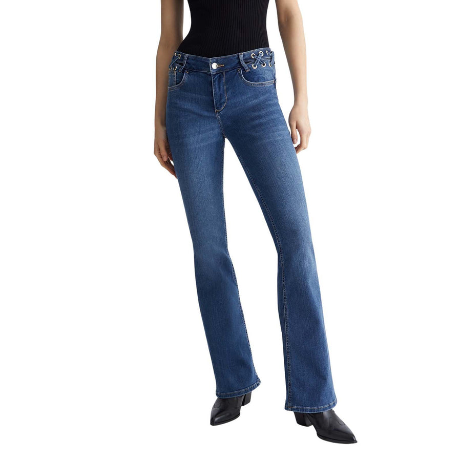 Jeans donna flare bottom up